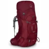 Rucksack Osprey Ariel 55 Claret Red (XS/S) -Günstiges Outdoorsupply Geschäft 1 web 0391 ariel 55 s21 side claret red