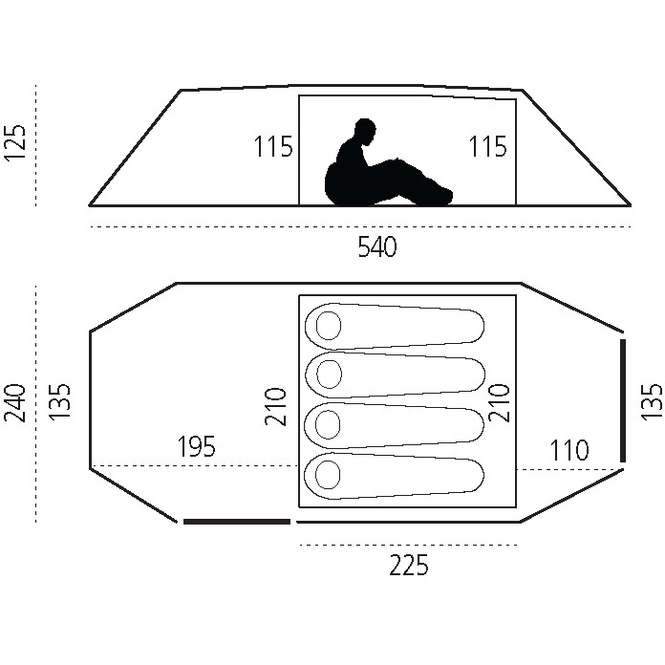 Fjallraven Zelt Fjällräven Abisko Endurance 4 UN Blue 4 Fjallraven Zelt Fjällräven Abisko Endurance 4 UN Blue – Bild 2