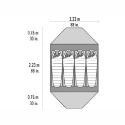 Zelt MSR Elixir 4 Tent Gray V2 -Günstiges Outdoorsupply Geschäft 3 10313 msr elixir 4 floorplan top