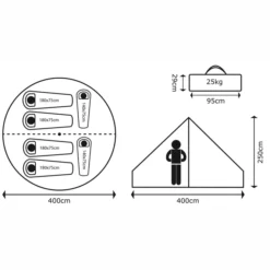Zelt Bo-Camp Urban Outdoor Streeterville Ø 4 Meter -Günstiges Outdoorsupply Geschäft 4472500 03