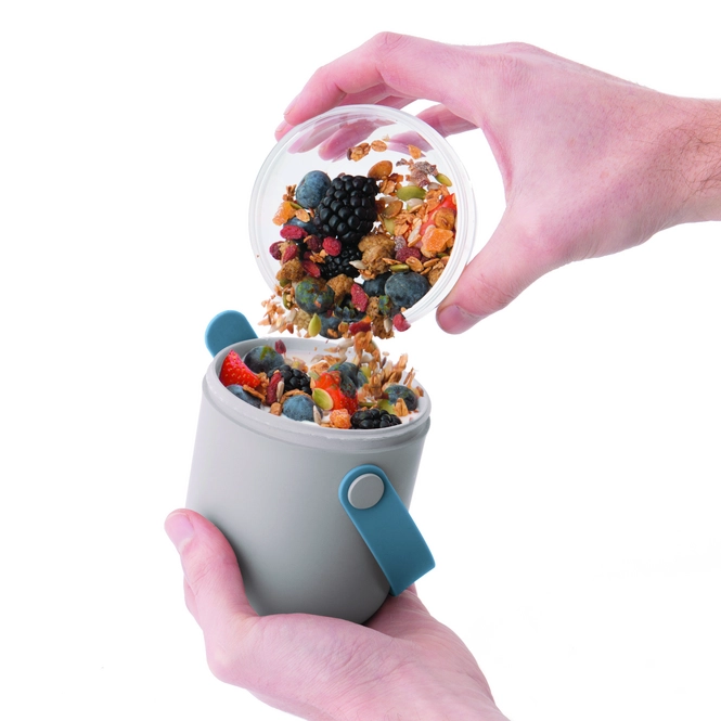 Lunchbox BergHOFF Leo Line Duo Round Grey 5 Lunchbox BergHOFF Leo Line Duo Round Grey – Bild 3